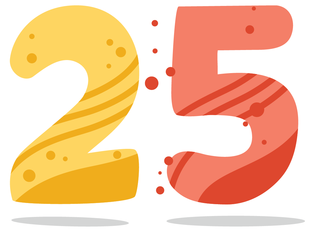 25 Number HD Image Free PNG Image