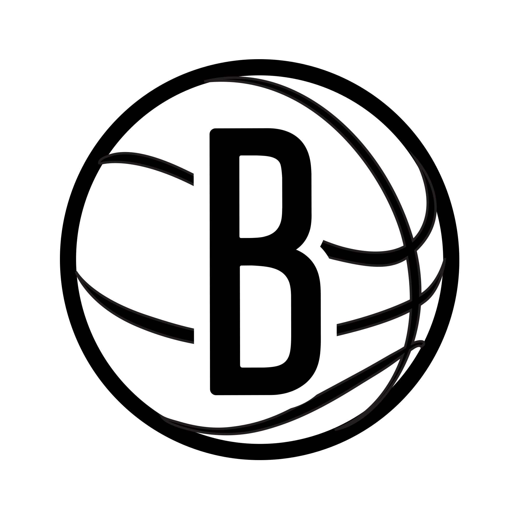 Center Text Brooklyn Barclays Black Nba PNG Image