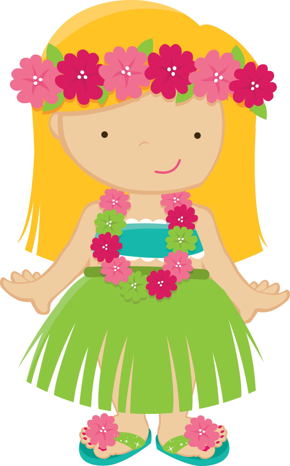 Girl Hawaiian Luau Free HQ Image PNG Image