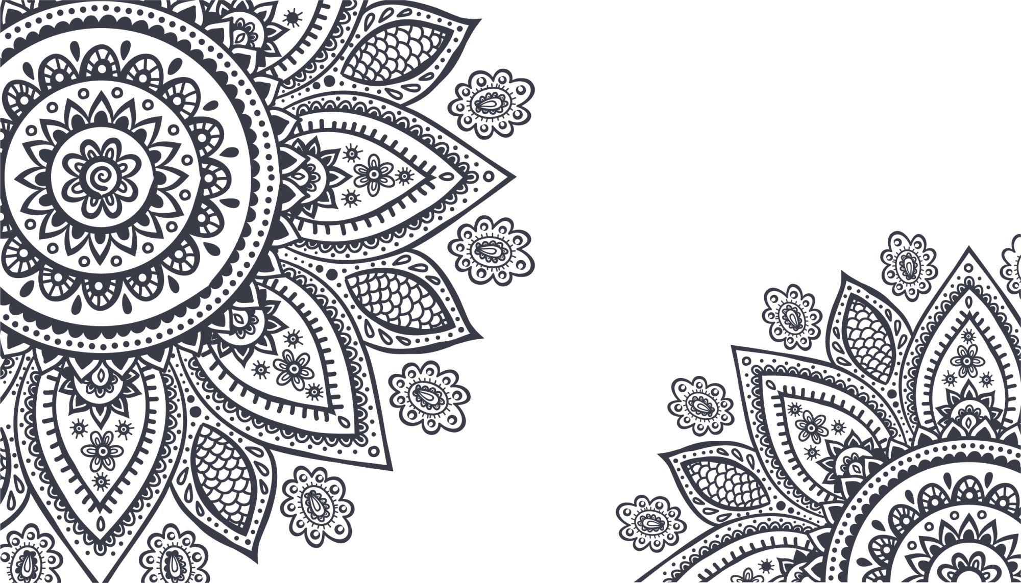 Flower Frame Ornament Royalty-Free Black Mehndi PNG Image