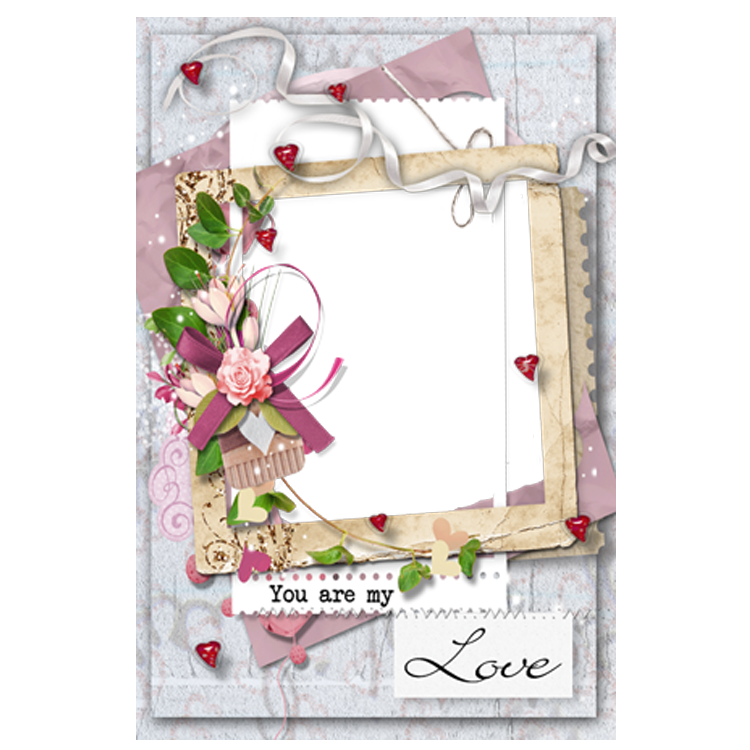 Picture Flower Love Package Frame Application Digital PNG Image