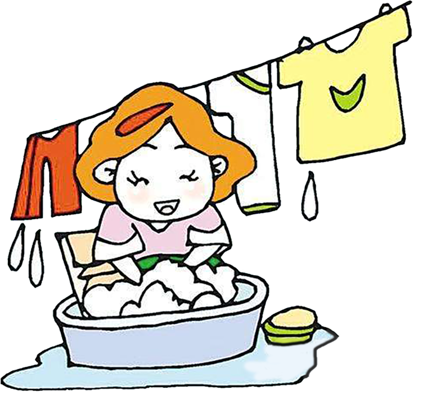 Art Behavior Human Washing Clothing Cartoon PNG Image