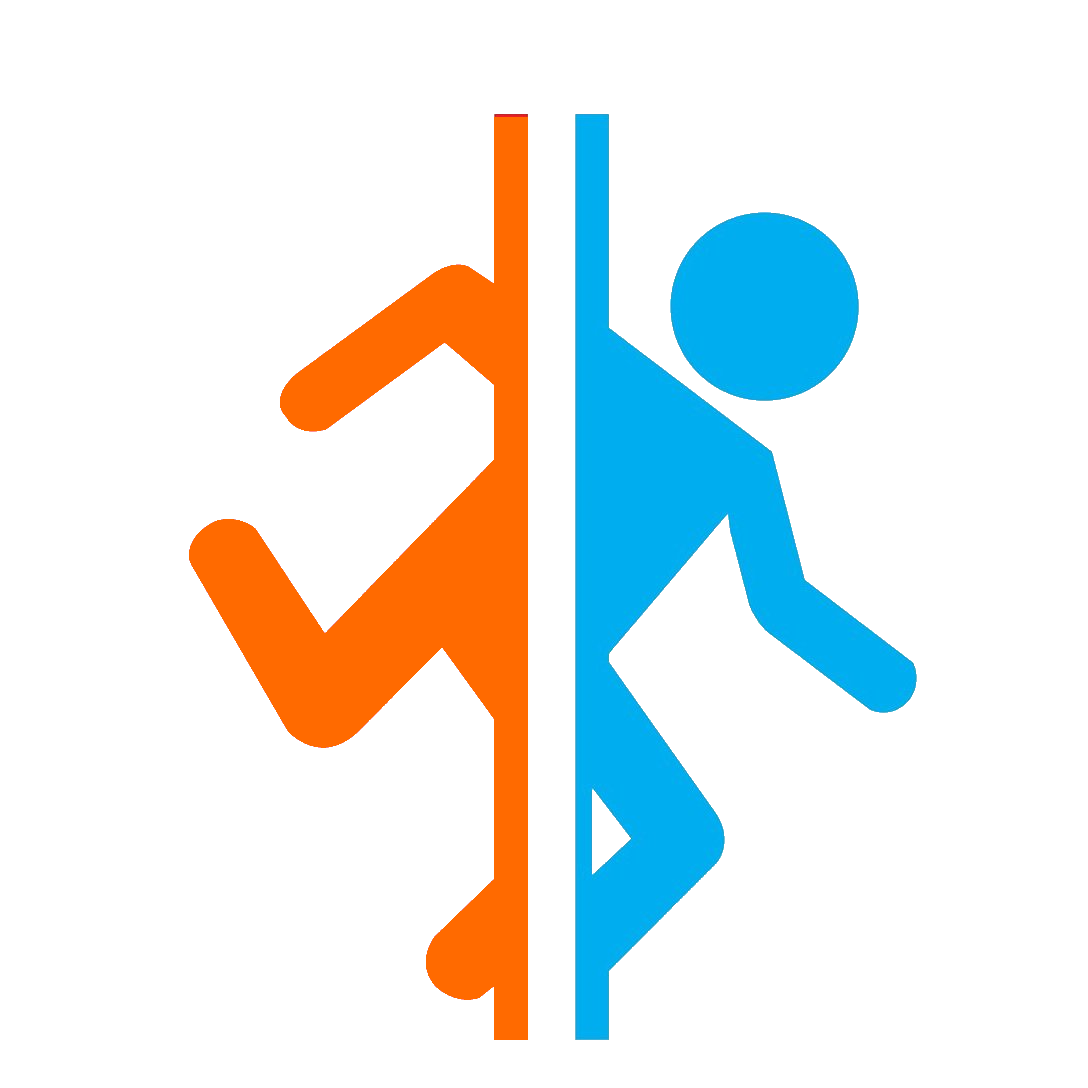 Blue Sticker Portal Behavior Human Free HQ Image PNG Image