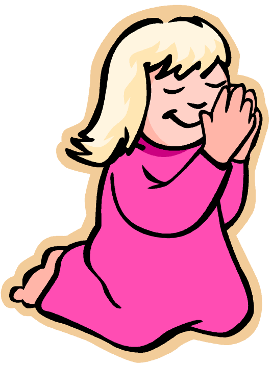 Smiling Praying Girl Free Clipart HQ PNG Image