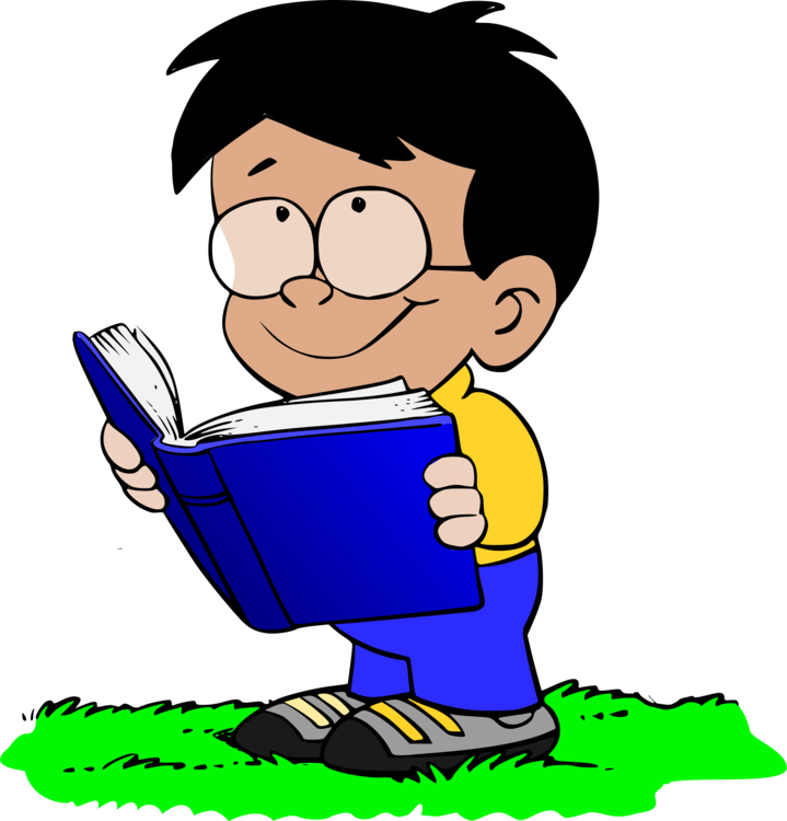 Boy Little Reading Book Free PNG HQ PNG Image