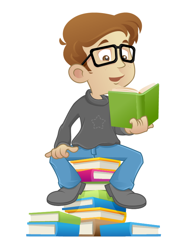 Kids Reading Free Clipart HD PNG Image