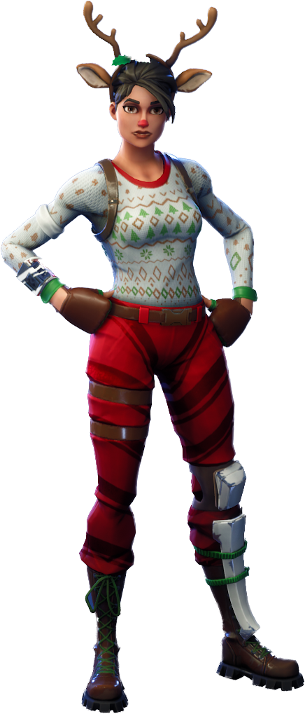 Rudolph Royale Fortnite Headgear Battle Costume PNG Image