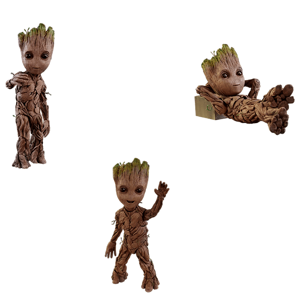 Rocket Carnivoran Groot Figurine Gamora Raccoon PNG Image