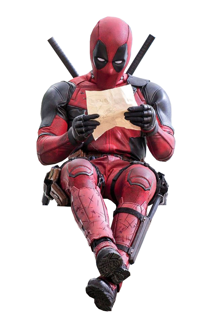 Superhero Movie Character Fictional Figurine Deadpool Film PNG Image