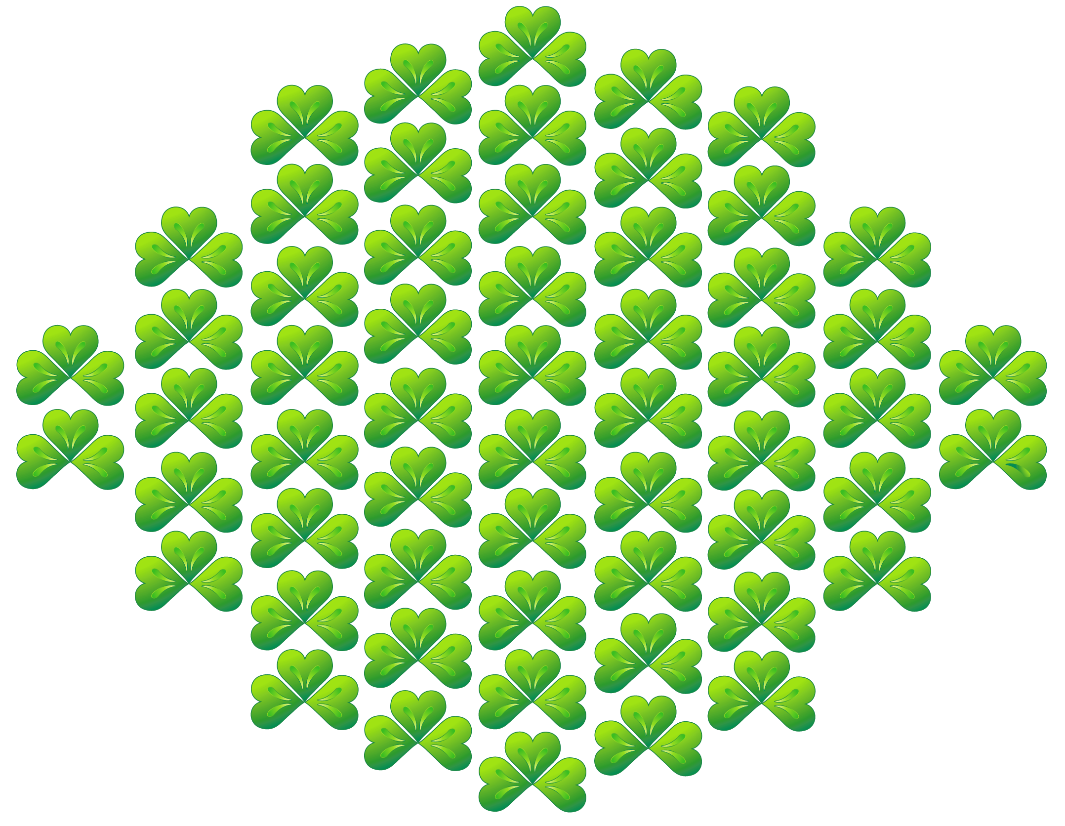 Clover Leaf Symmetry Patrick Shamrock Saint Day PNG Image