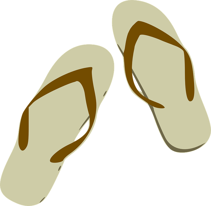 Beach Sandal Clipart PNG Image