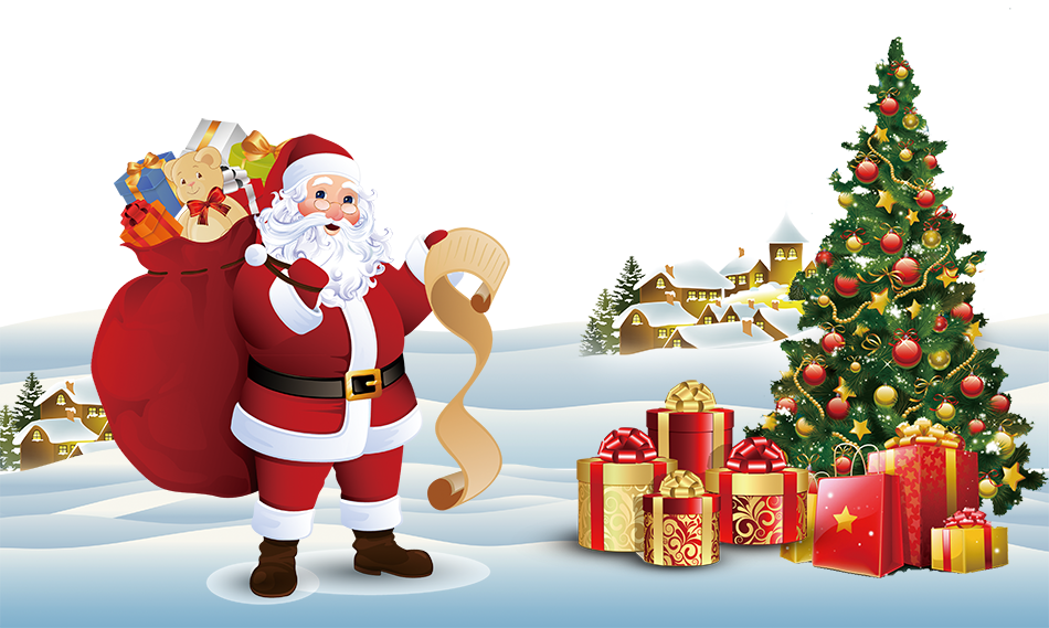 Fir Claus Tree Decoration Santa Christmas PNG Image