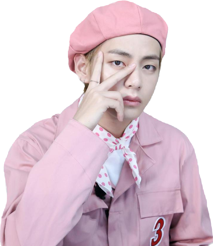 Pink Taehyung Ver Bts No Japanese Kim PNG Image