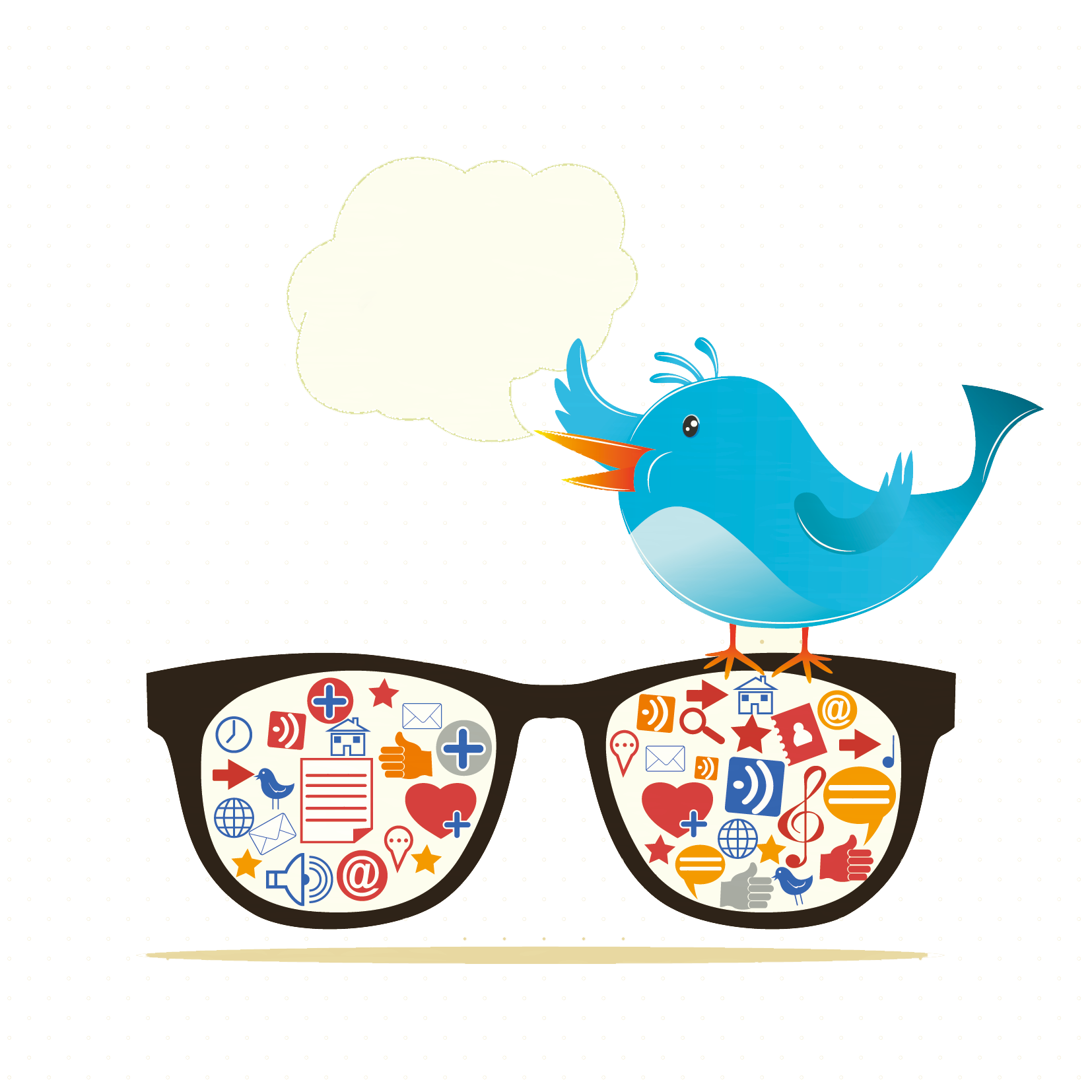 Social Material Illustrator Media Twitter Digital Vector PNG Image