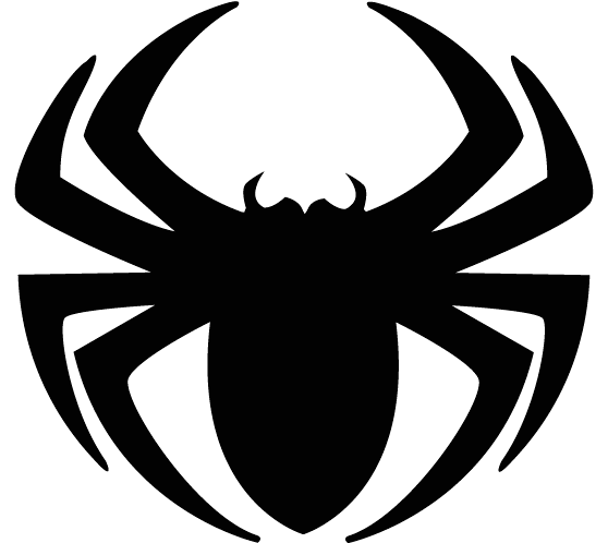 Black Spider Siluet Logo Png Image PNG Image