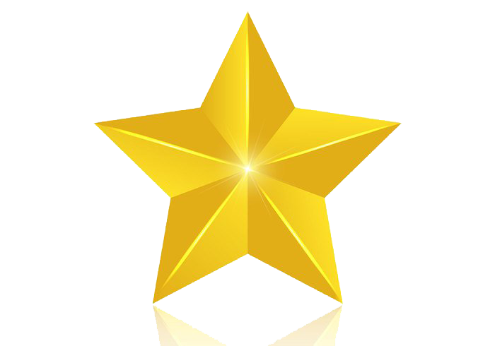 3D Gold Star Image PNG Image