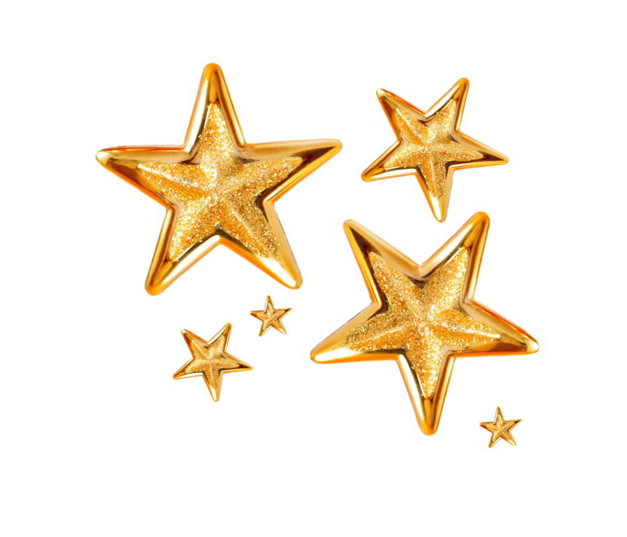 Christmas Gold Star Transparent Image PNG Image