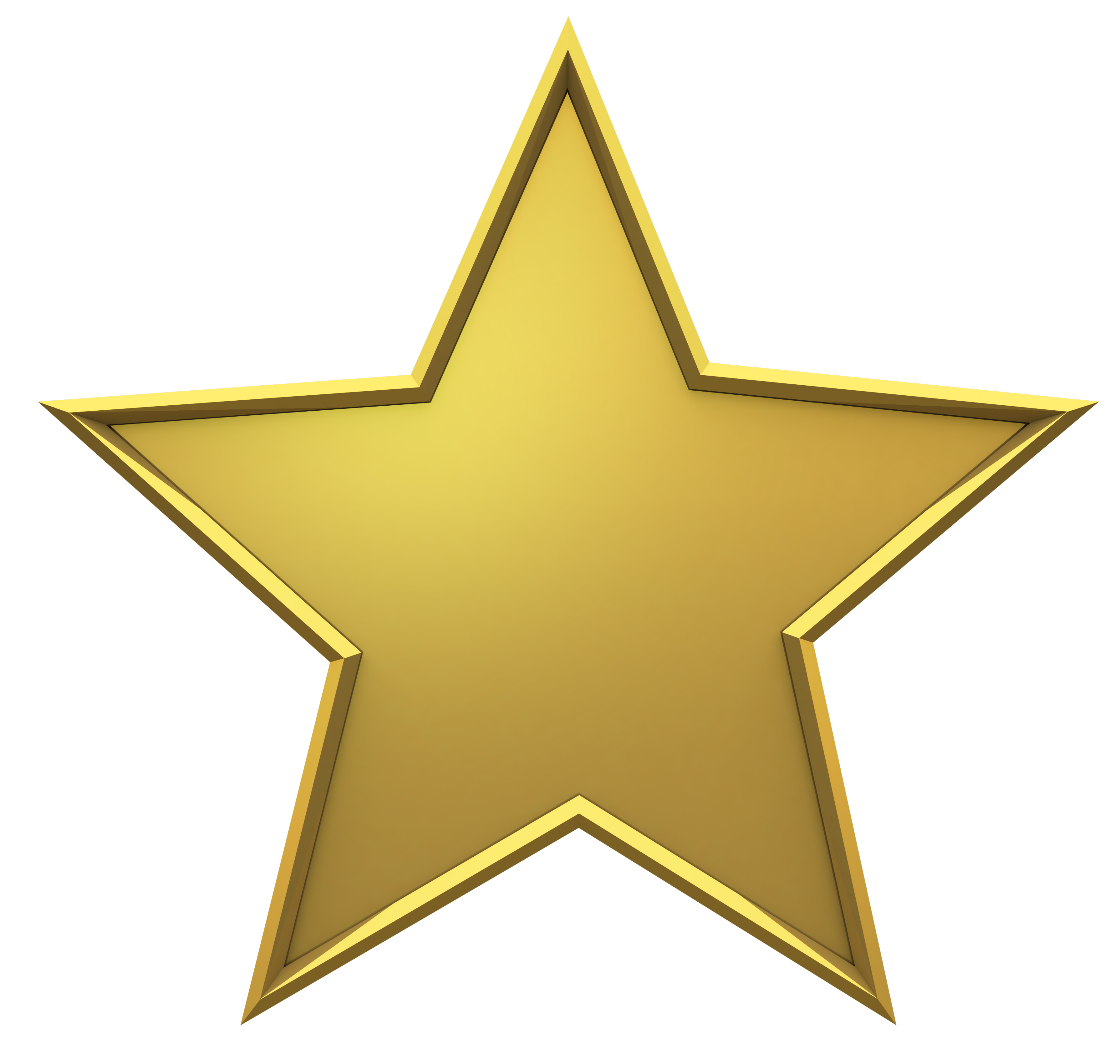 3D Gold Star Photos PNG Image