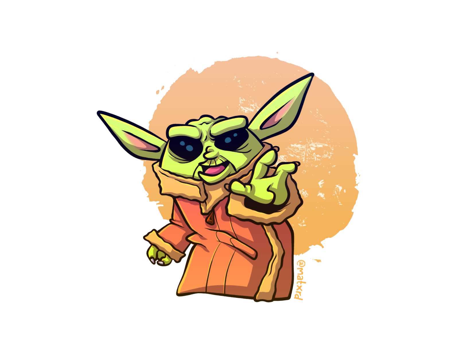 Baby Cute Star Wars Yoda PNG Image