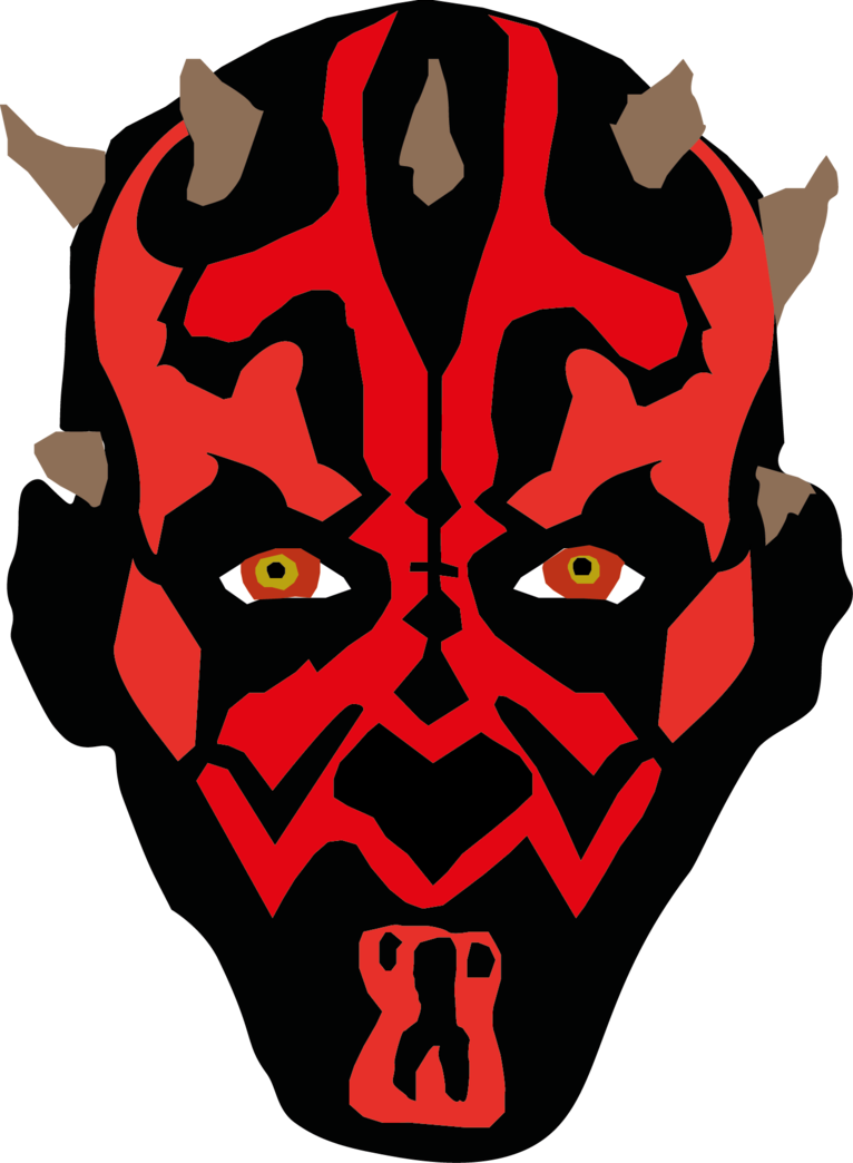 Head Illustrator Character Darth Fictional Drawing Maul PNG Image