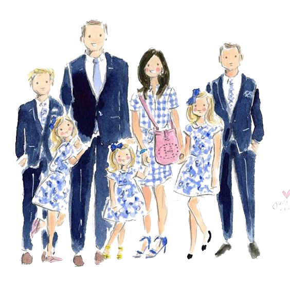 Fashion Behavior Family Watercolor Human Painting Drawing PNG Image