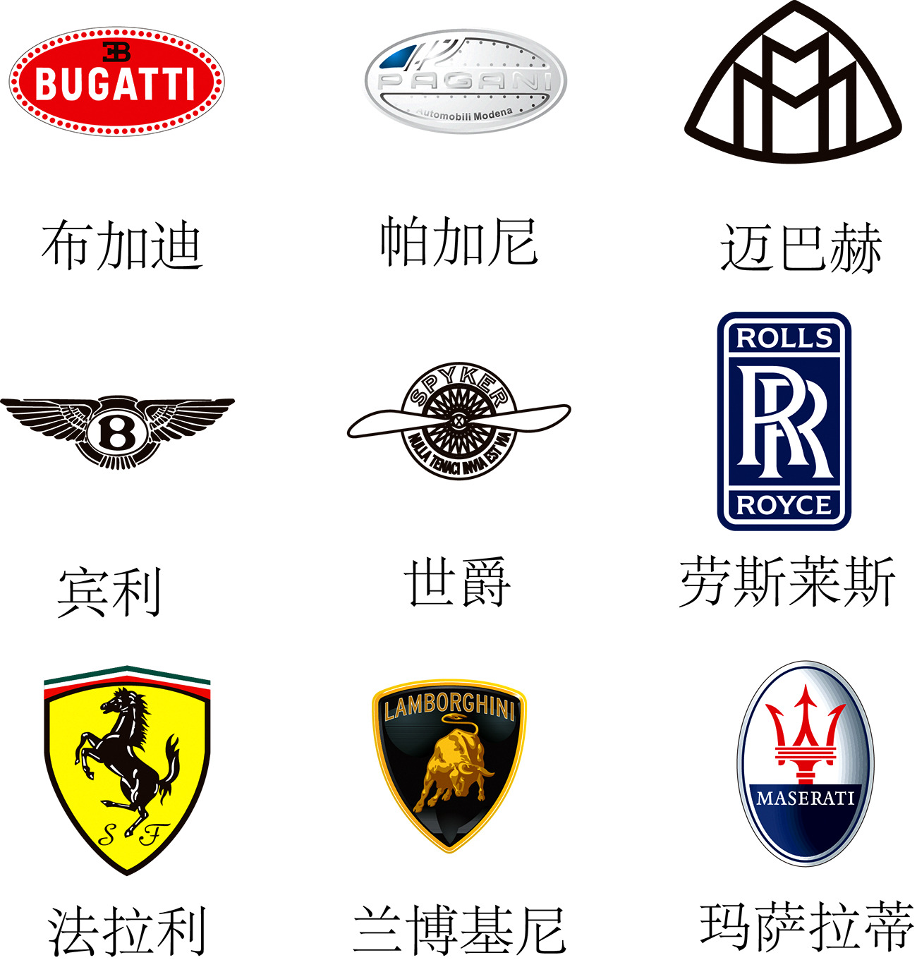 Emblem Car Brand Benz Mercedes Maserati PNG Image