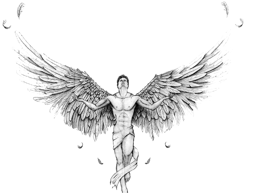 And Tattoos Angel Text Illustration Tatuaje Black PNG Image