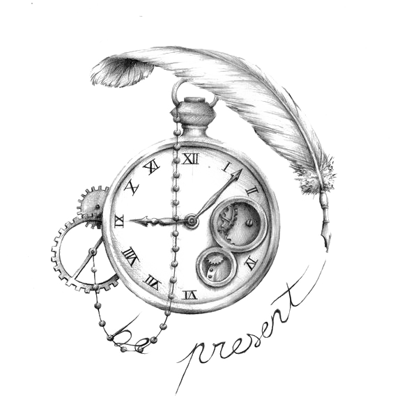 Tattoo Sleeve Artist Pocket Clock Watch Continental PNG Image