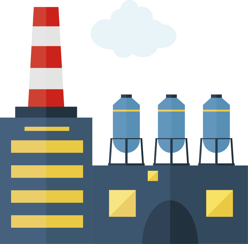 Factory Creative Vector Design Chimney Icon PNG Image