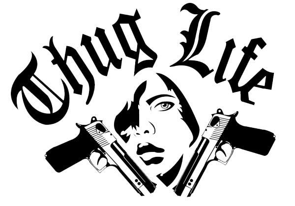 Thug Life Text Image PNG Image