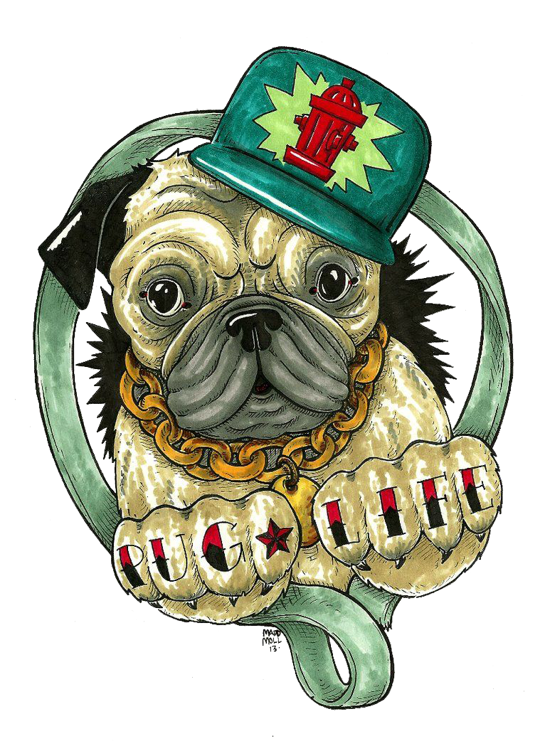 Pug Life PNG Image