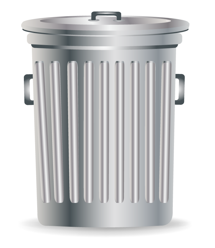 Bin Trash Silver Free Clipart HQ PNG Image