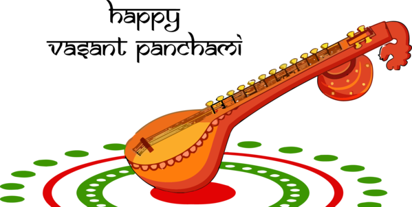 Vasant Panchami String Instrument Musical For Happy Background PNG Image