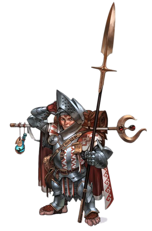 Roleplaying Pathfinder Spear Dungeons Halfling Dragons Game PNG Image