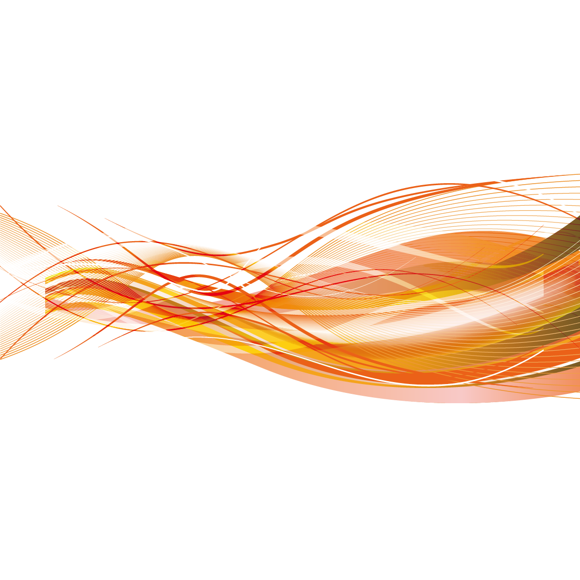 Orange Vector Wave Download HD PNG Image