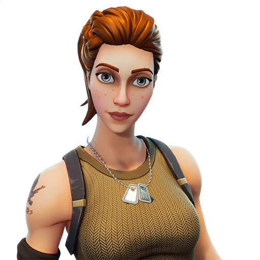 Brown Hair Royale Game Figurine Fortnite Battle PNG Image