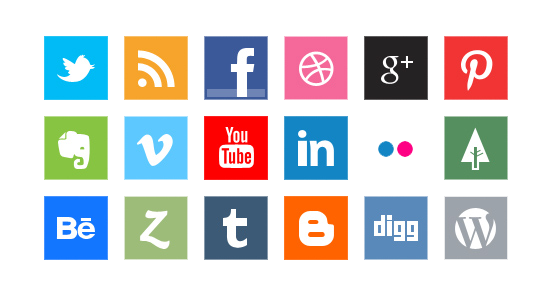 Social Icons File PNG Image