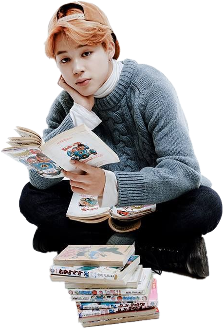 Behavior Bts Human Jimin Reading Wings PNG Image