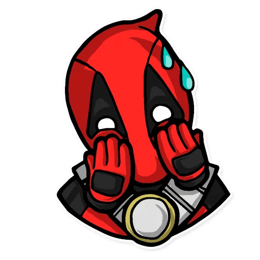 Deadpool Spiderman Sticker Character Fictional Headgear PNG Image