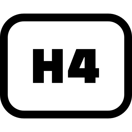 H4 Heading Rectangle Icon