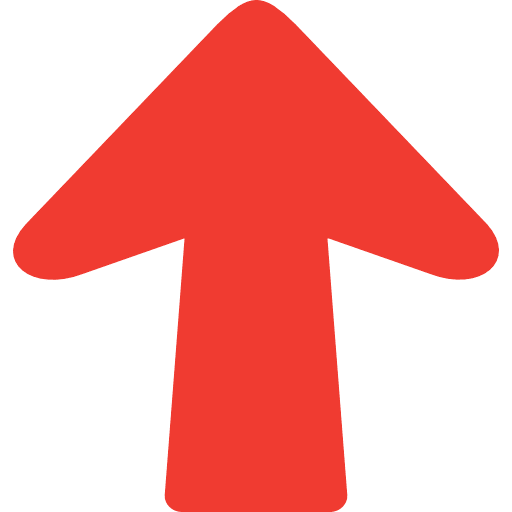 Arrow Top Direction Red Icon