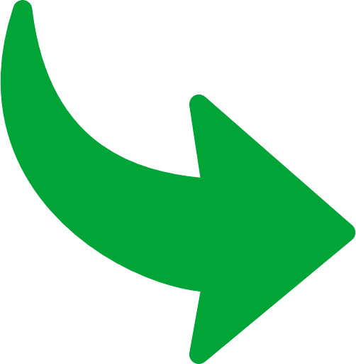 Curved Arrow Green Icon