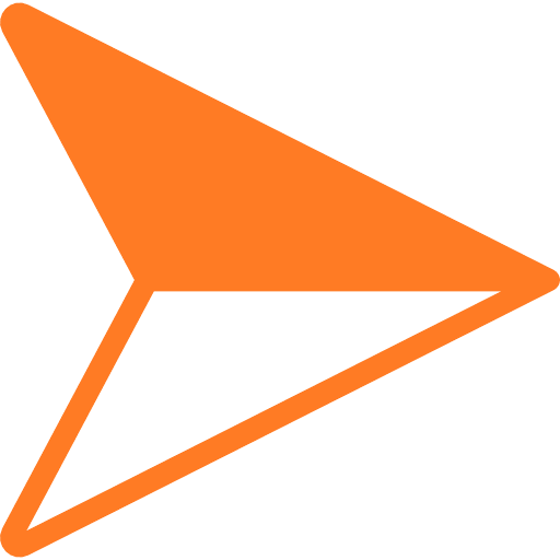 Map Direction Navigation Right Orange Icon