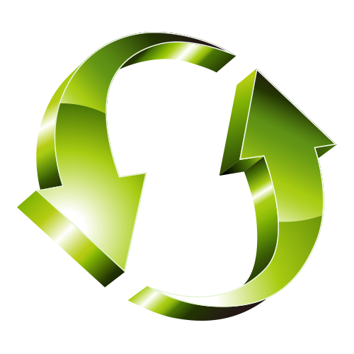 Three-Dimensional Space Symbol Arrow Recycle Icon Icon