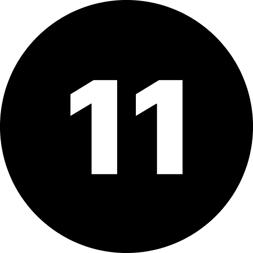 Eleven Number Round Icon