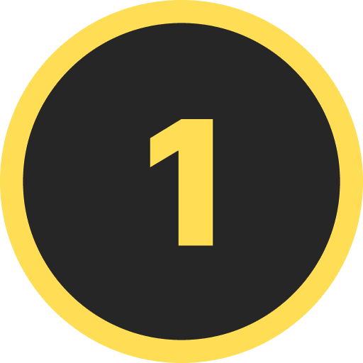 Number One Round Icon