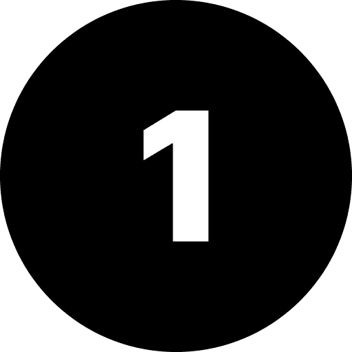 One Number Round Icon