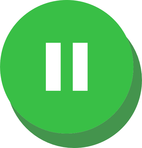 Pause Green Button Icon