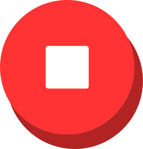 Stop Button Red Icon