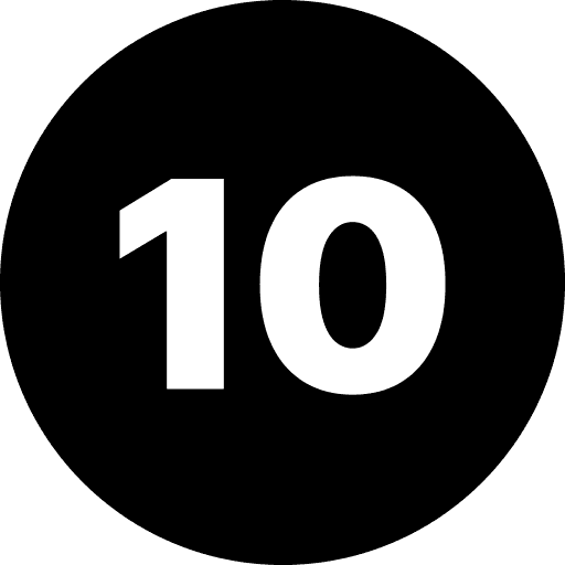 Ten Number Round Icon